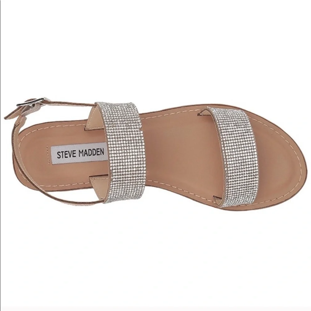 Steve Madden Rhinestone Sling Back Sandals - Picture 2 of 8